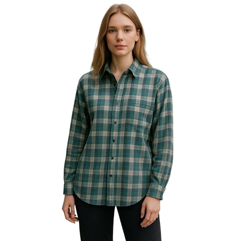 Wrangler Unisex Button Down Plaid Long Sleeve Shirt Size S